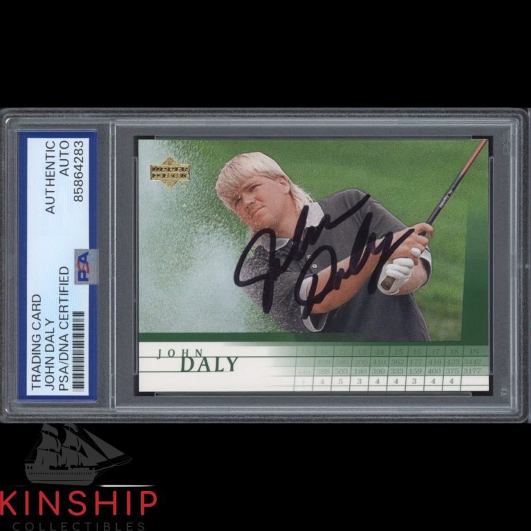 John Daly signed 2001 Upper Deck Golf Card PSA DNA Slabbed US Open Auto C6251