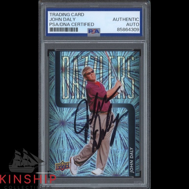 John Daly signed 2024 Upper Deck Dazzlers Golf Card PSA DNA Slab Auto C6254