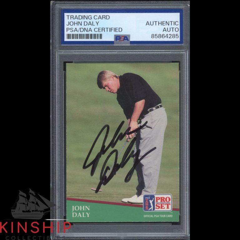 John Daly signed 1991 Pro Set Rookie Card PSA DNA Slab Golf US Open Auto C6272