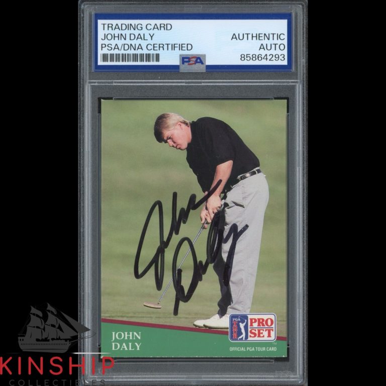 John Daly signed 1991 Pro Set Rookie Card PSA DNA Slab Golf US Open Auto C6267