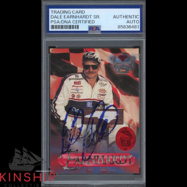 Dale Earnhardt Sr signed 1996 Wheels Card PSA DNA Slab NASCAR Auto C6285