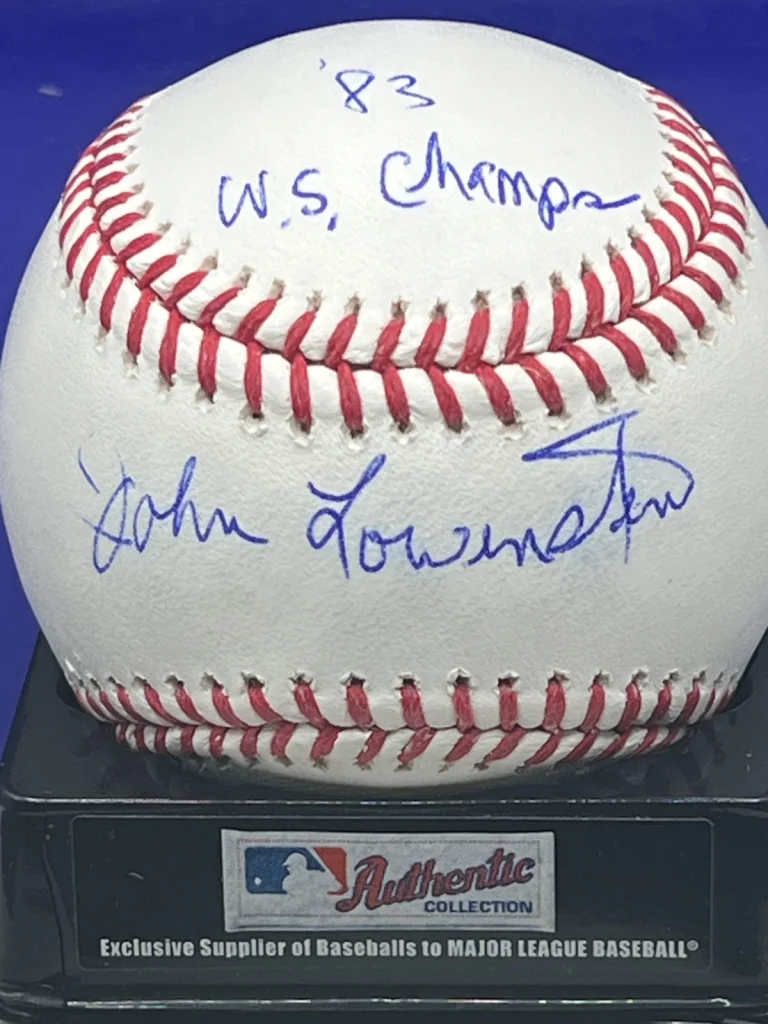 JOHN LOWENSTEIN BALTIMORE ORIOLES  1983 WS CHAMPS OML BASEBALL