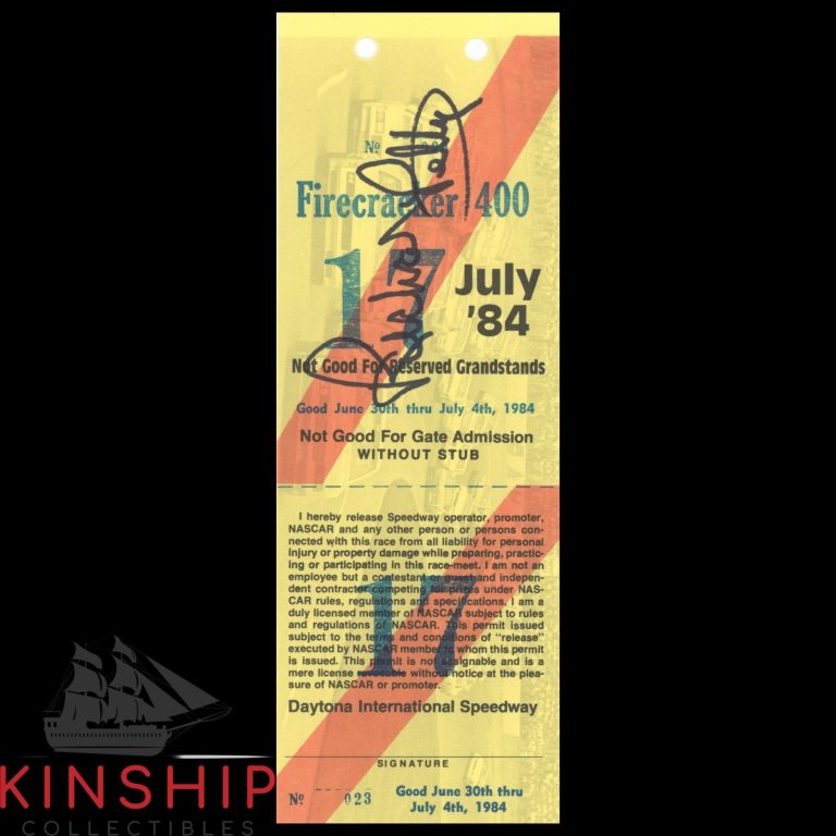 Richard Petty signed 1984 Firecracker 400 Ticket JSA COA NASCAR Auto Z2627