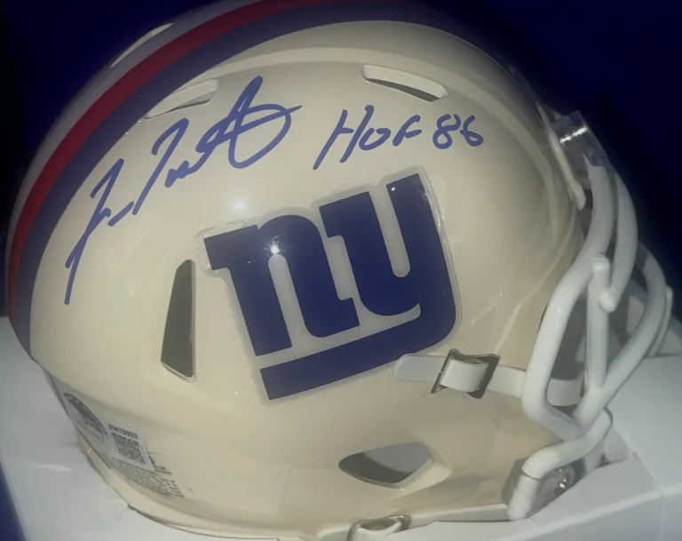 FRAN TARKENTON NEW YORK GIANTS BECKETT AUTHENTICATED SIGNED RETRO MINI HELMET