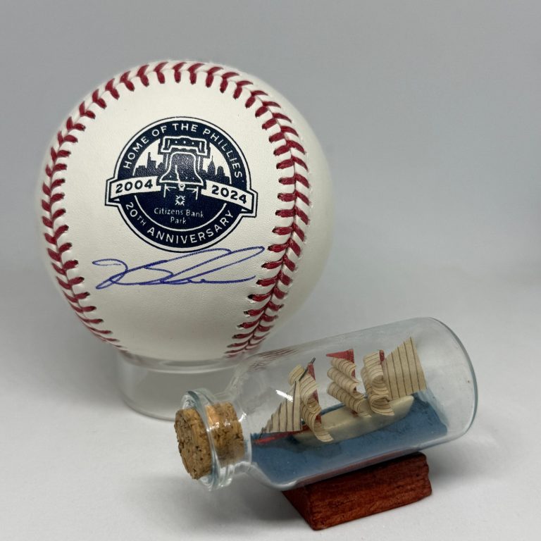 Kyle Schwarber signed Phillies Citizens Bank Park Logo Baseball PSA COA A4484