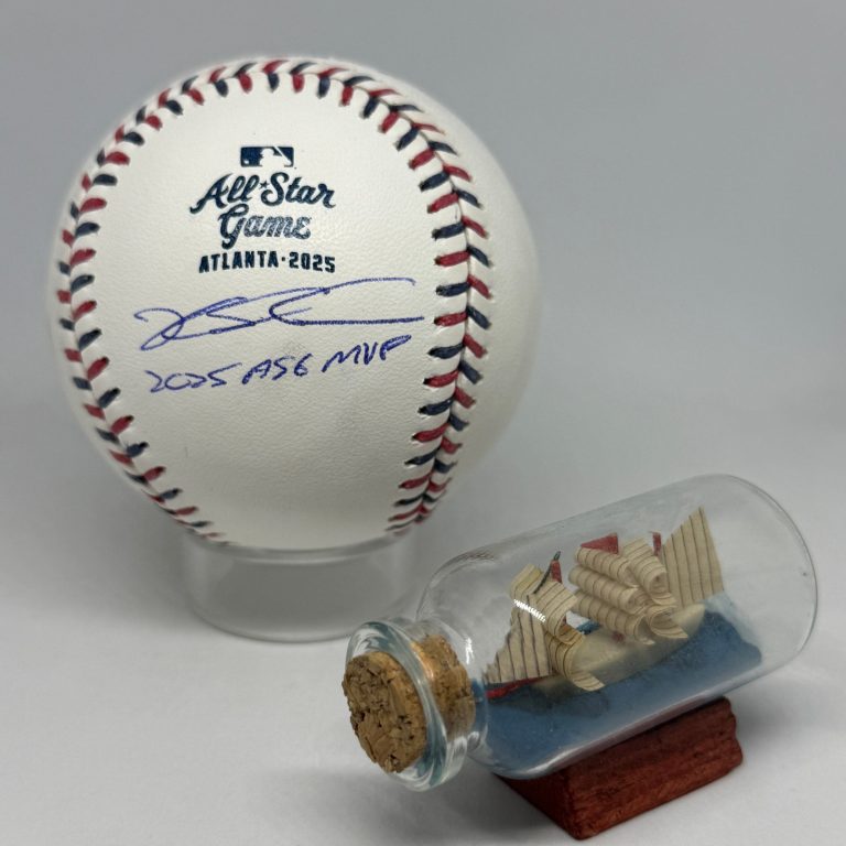 Kyle Schwarber signed 2025 All Star Game Logo Baseball PSA Inscribed MVP A4485