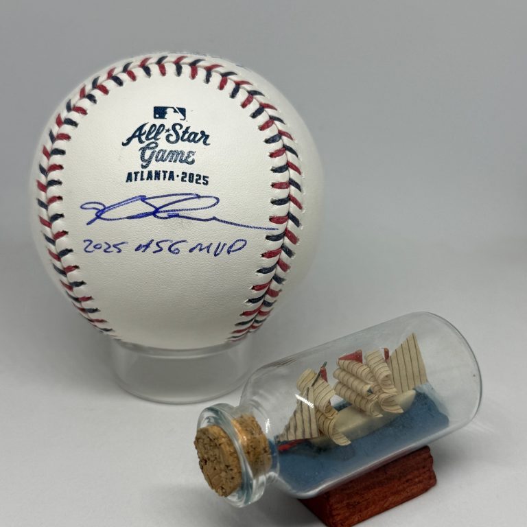 Kyle Schwarber signed 2025 All Star Game Logo Baseball PSA Inscribed MVP A4486