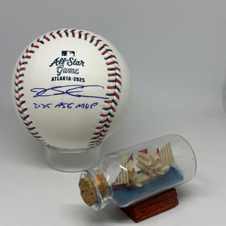 Kyle Schwarber signed 2025 All Star Game Logo Baseball PSA Inscribed MVP A4488