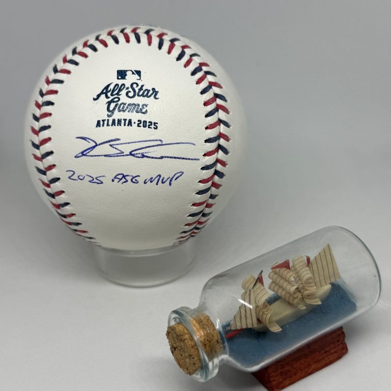 Kyle Schwarber signed 2025 All Star Game Logo Baseball PSA Inscribed MVP A4490