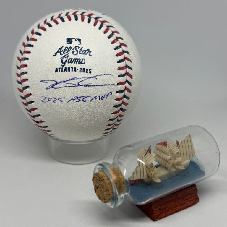 Kyle Schwarber signed 2025 All Star Game Logo Baseball PSA Inscribed MVP A4491