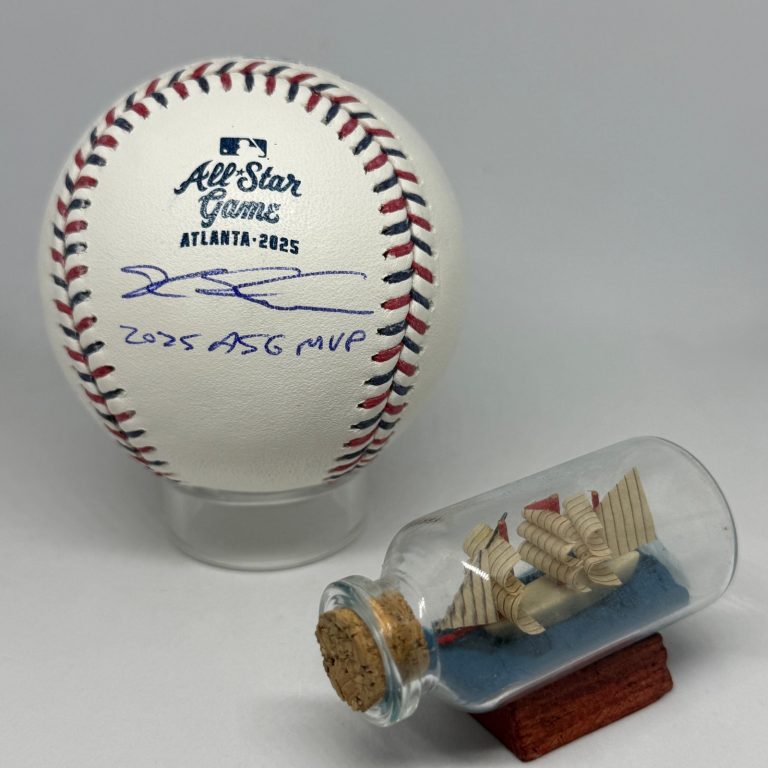 Kyle Schwarber signed 2025 All Star Game Logo Baseball PSA Inscribed MVP A4492