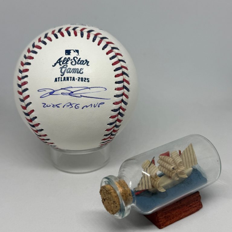 Kyle Schwarber signed 2025 All Star Game Logo Baseball PSA Inscribed MVP A4493