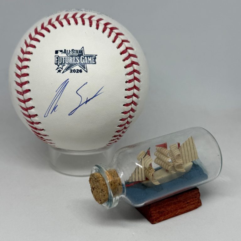 Caden Scarborough signed Rawlings 2026 Futures Game Logo Baseball JSA COA A4509