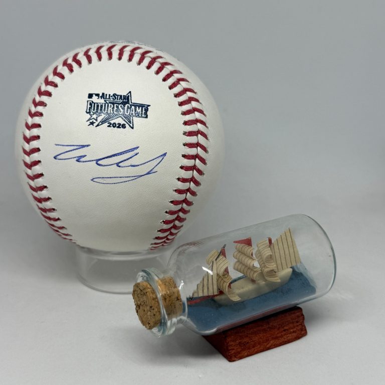 Walker Jenkins signed Rawlings 2026 Futures Game Logo Baseball JSA COA A4510