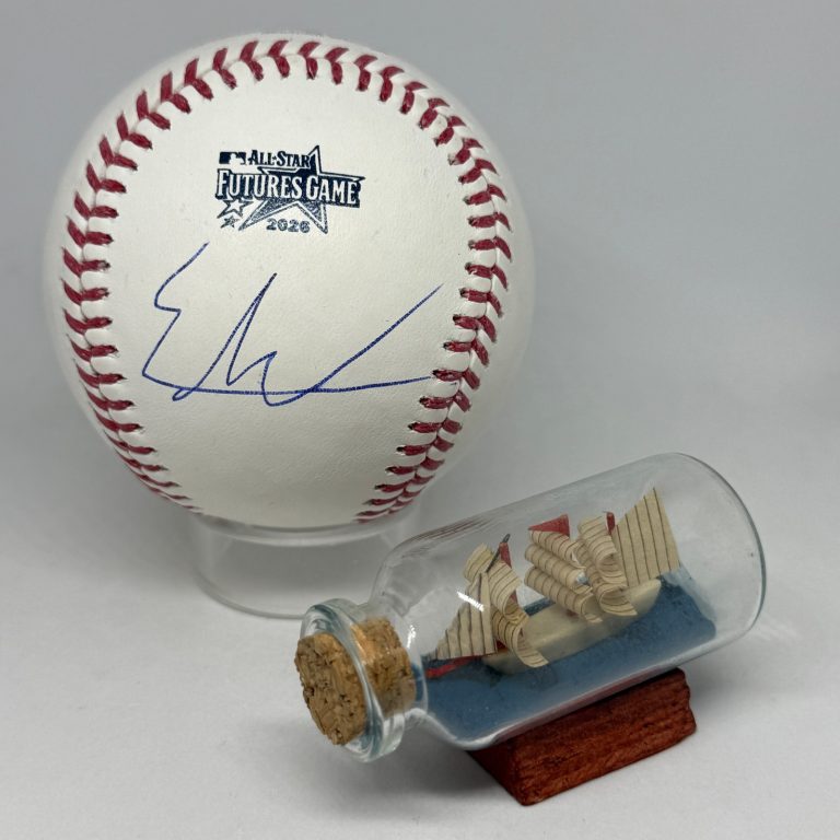 Eli Willits signed Rawlings 2026 Futures Game Logo Baseball JSA COA A4516