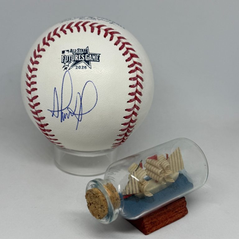 Franklin Arias signed Rawlings 2026 Futures Game Logo Baseball JSA COA A4502