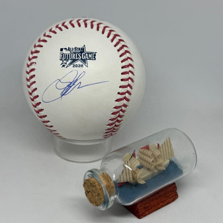 Gage Wood signed Rawlings 2026 Futures Game Logo Baseball JSA COA A4503