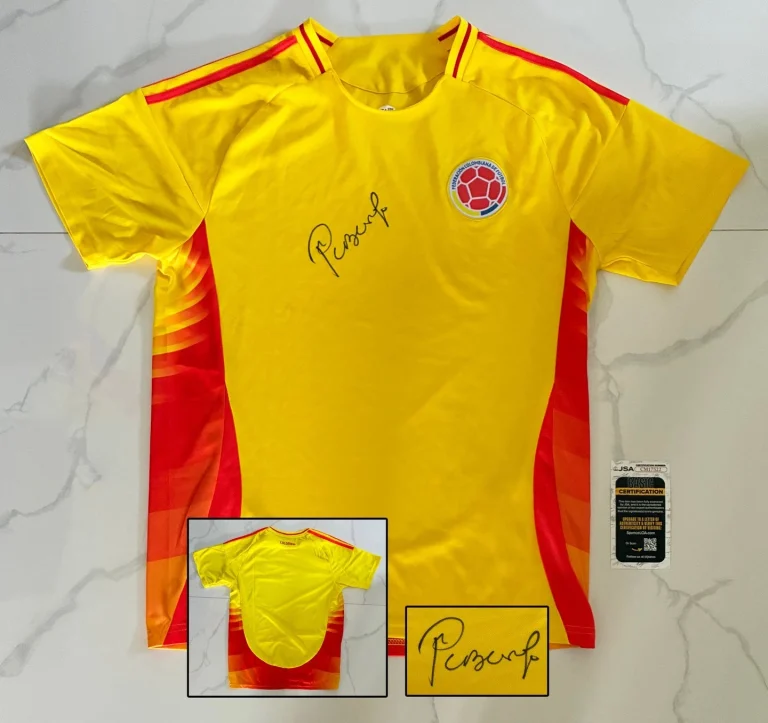 Pibe Carlos Valderrama Signed Jersey Colombia JSA 2 COA