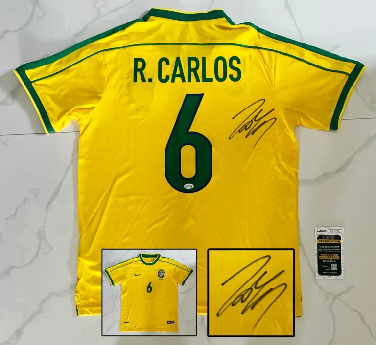 Roberto Carlos Signed Jersey Brazil JSA 1 COA
