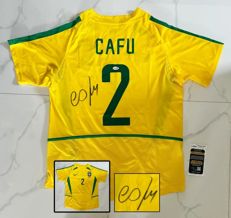Cafu Signed Jersey Brazil JSA 2 COA
