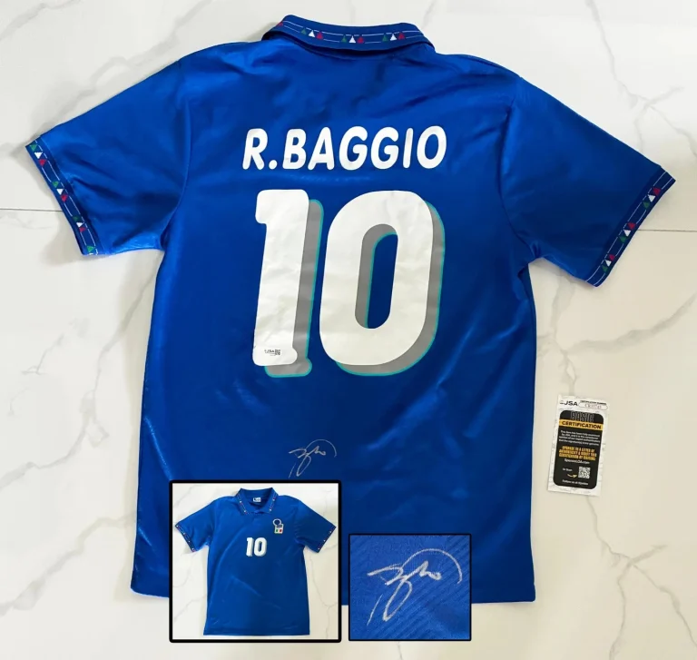 Roberto Baggio Signed Jersey Italy JSA COA