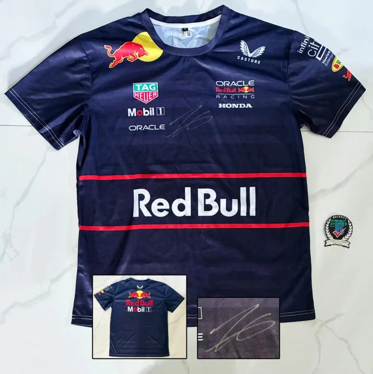 Isack Hadjar Signed Shirt Red Bull Jersey Beckett BAS 3 COA