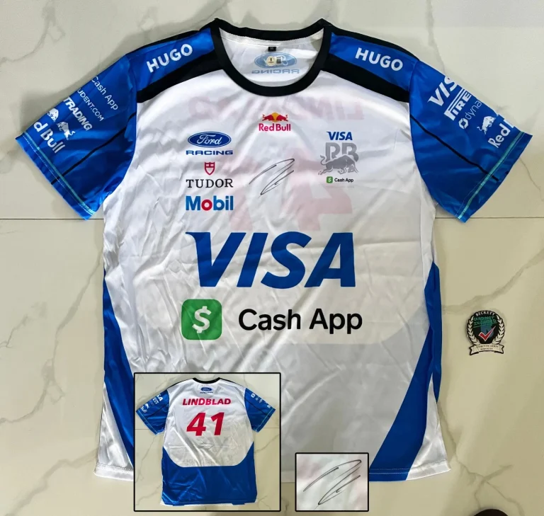 Arvid Lindblad Signed Shirt Visa Cash App Jersey Beckett BAS 7 COA