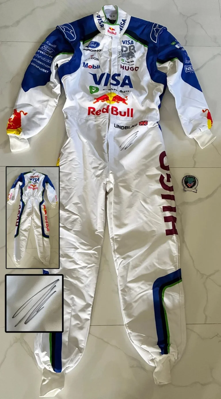 Arvid Lindblad Signed Race Suit Visa Cash App Beckett BAS COA