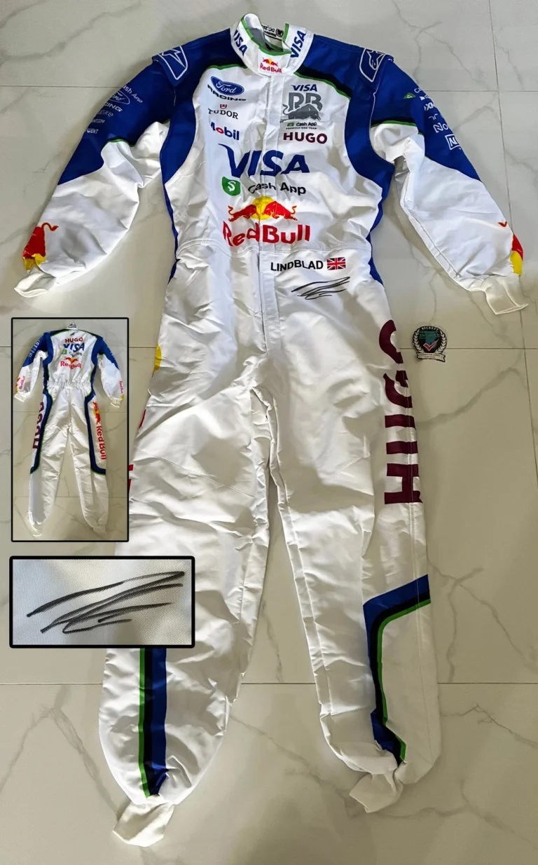 Arvid Lindblad Signed Race Suit Visa Cash App Beckett BAS 1 COA