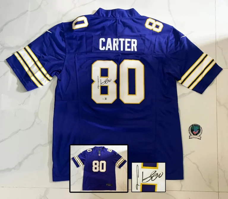 Cris Carter Signed Jersey Minnesota Vikings Beckett BAS 1 COA