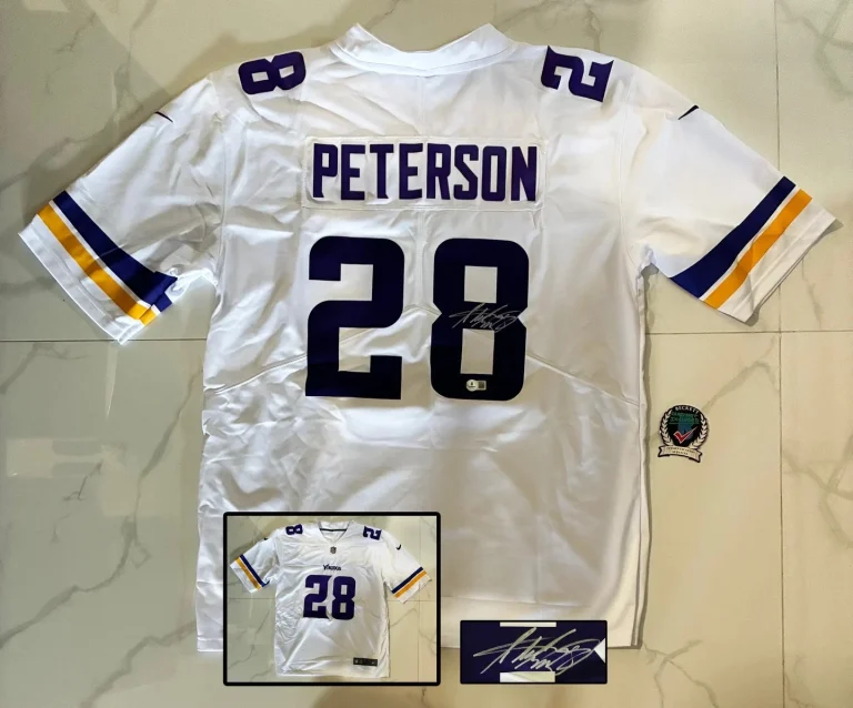 Adrian Peterson Signed Jersey Detroit Lions Beckett BAS COA