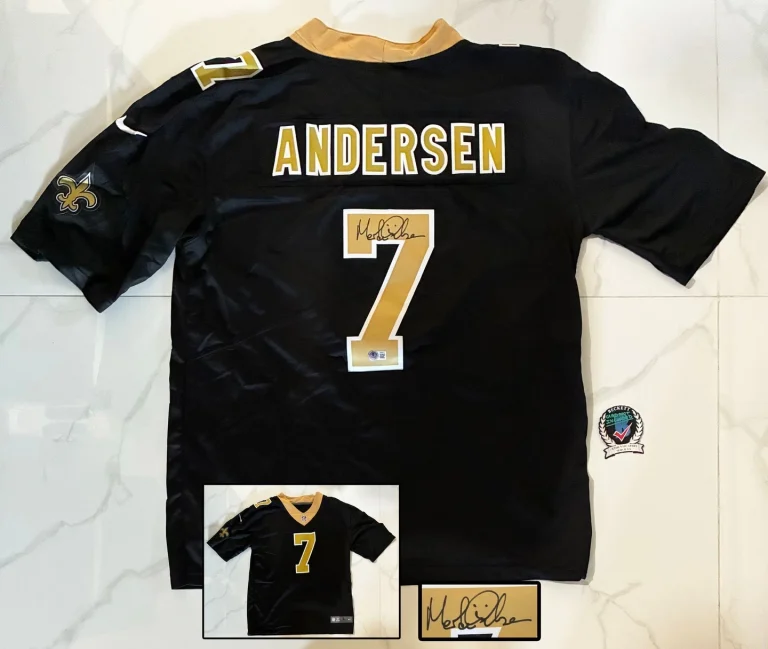 Morten Andersen Signed Jersey New Orleans Saints Beckett BAS COA