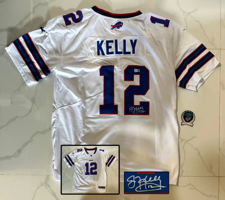 Jim Kelly Signed Jersey Buffalo Bills Beckett BAS COA