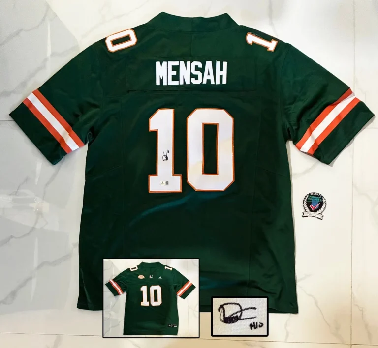 Darian Mensah Signed Jersey Miami Hurricanes Beckett BAS 1 COA