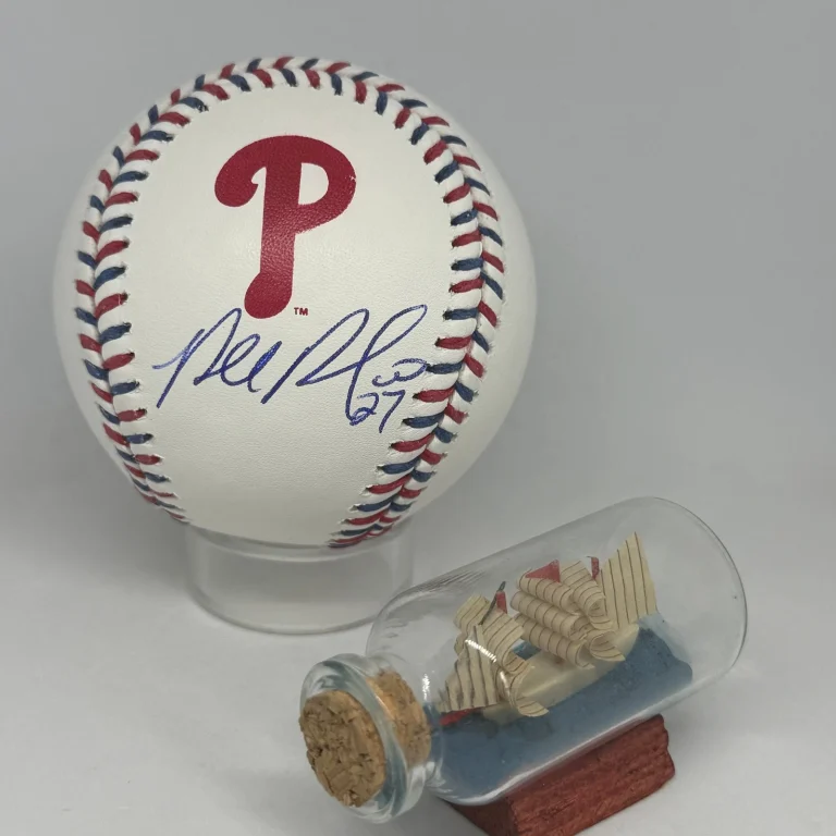 Placido Polanco signed Phillies Logo Team Stitch Baseball JSA COA Auto A4572