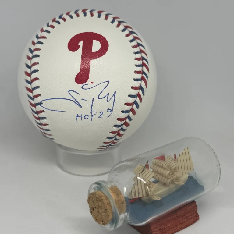 Scott Rolen signed Phillies Logo Team Stitch Baseball JSA COA HOF Auto A4575