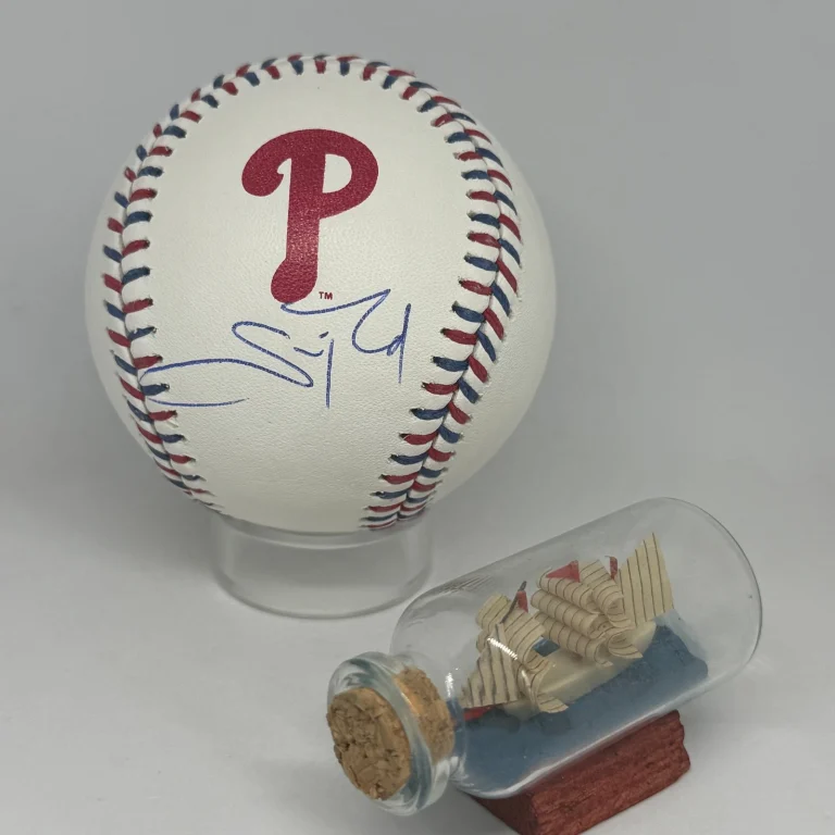Scott Rolen signed Phillies Logo Team Stitch Baseball JSA COA HOF Auto A4576