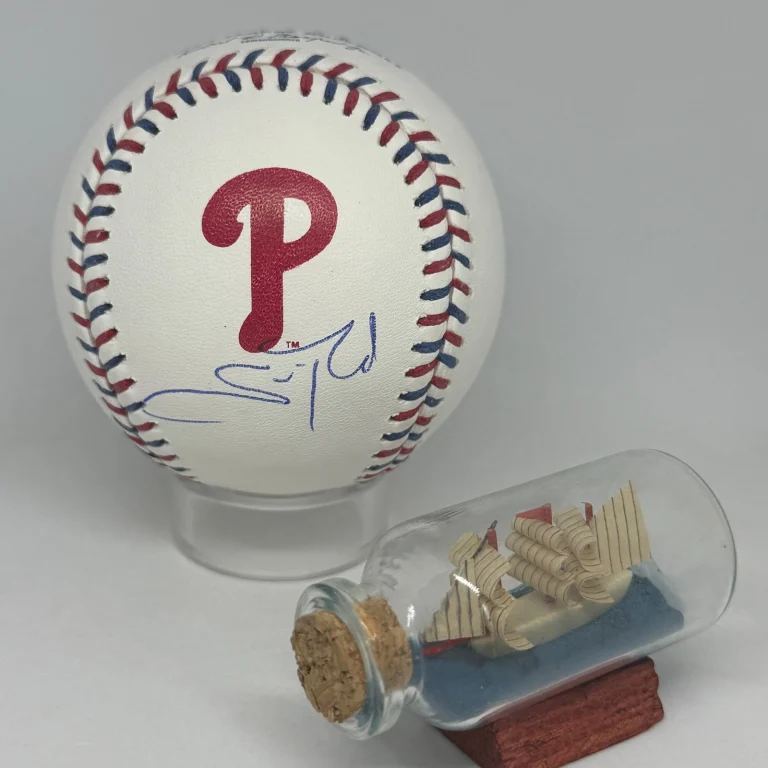 Scott Rolen signed Phillies Logo Team Stitch Baseball JSA COA HOF Auto A4577
