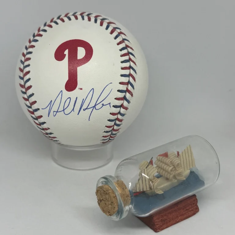 Placido Polanco signed Phillies Logo Team Stitch Baseball JSA COA Auto A4595