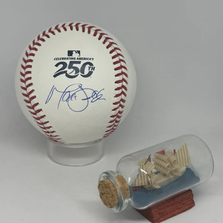 Mark DeRosa signed Rawlings USA American 250 Logo Baseball JSA COA Auto A4560
