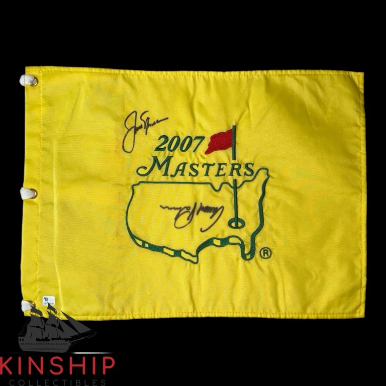 Jack Nicklaus & Arnold Palmer signed 2007 Masters Golf Flag JSA LOA Auto G197