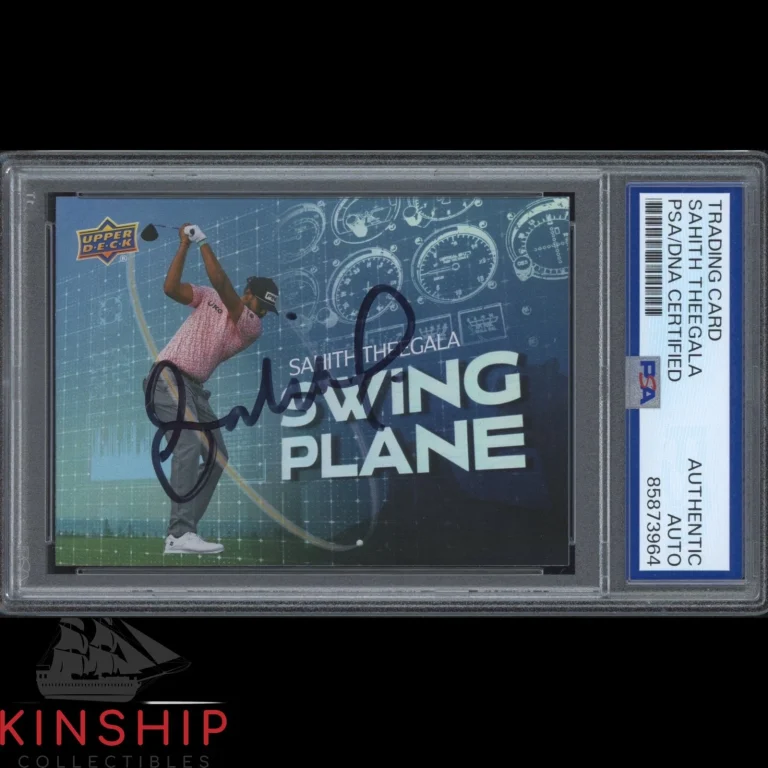 Sahith Theegala signed 2026 Upper Deck Swing Plane Card PSA DNA Slab Golf C6382
