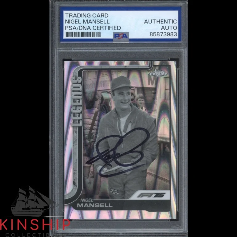 Nigel Mansell signed 2025 Topps Chrome Card PSA DNA Slab F1 Racing Auto C6363