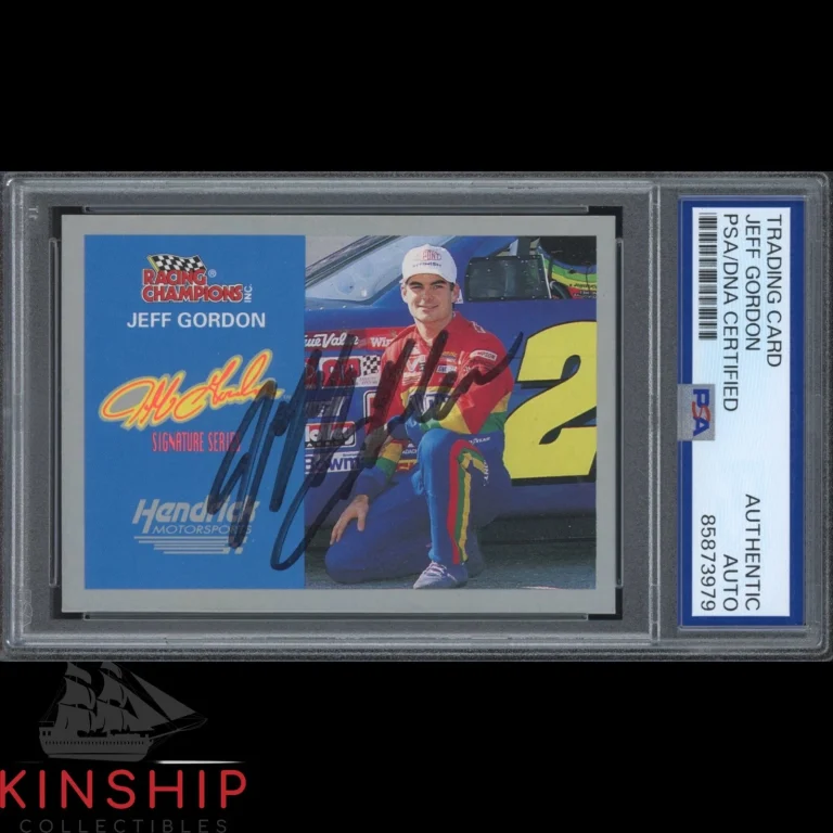 Jeff Gordon signed 1995 Racing Champions Card PSA DNA Slab NASCAR Auto C6366