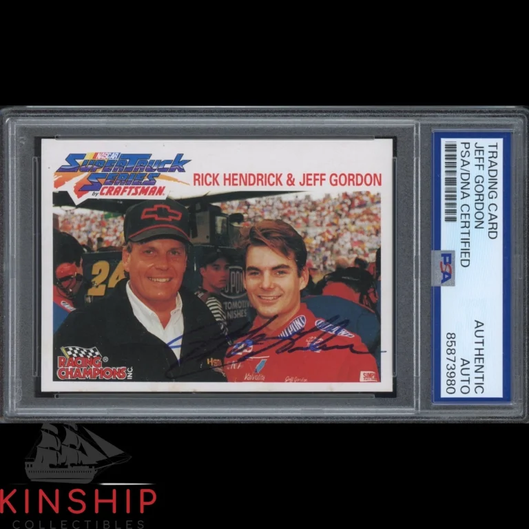 Jeff Gordon signed 1995 Racing Champions Card PSA DNA Slab NASCAR Auto C6365