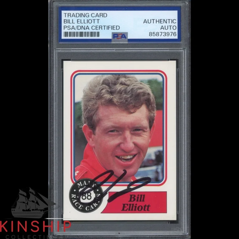Bill Elliott signed 1988 JR Maxx Rookie Card PSA DNA Slab NASCAR Auto C6372