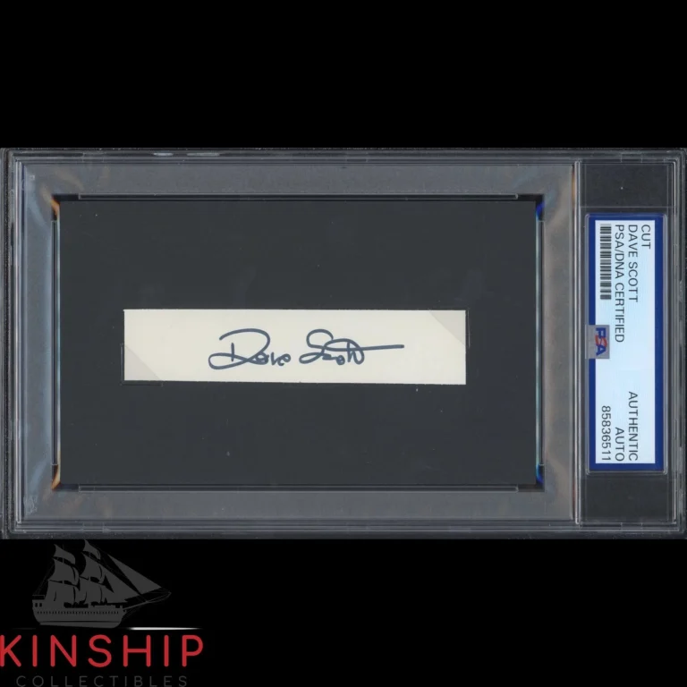 David Scott signed Cut PSA DNA Slab Moonwalker Space Auto Dave C6411