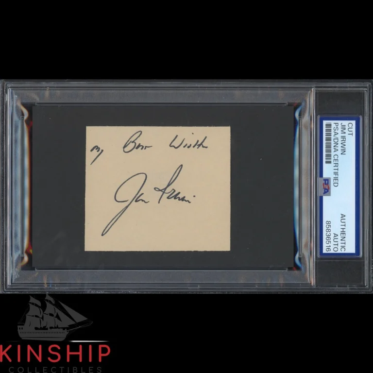 James Jim Irwin signed Cut PSA DNA Slab Auto Apollo 15 Space Astronaut C6406