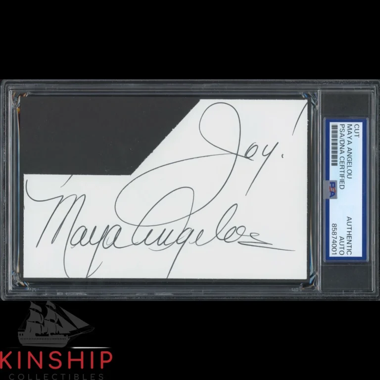 Maya Angelou signed Cut PSA DNA Slab Poet Inscribed Auto C6418