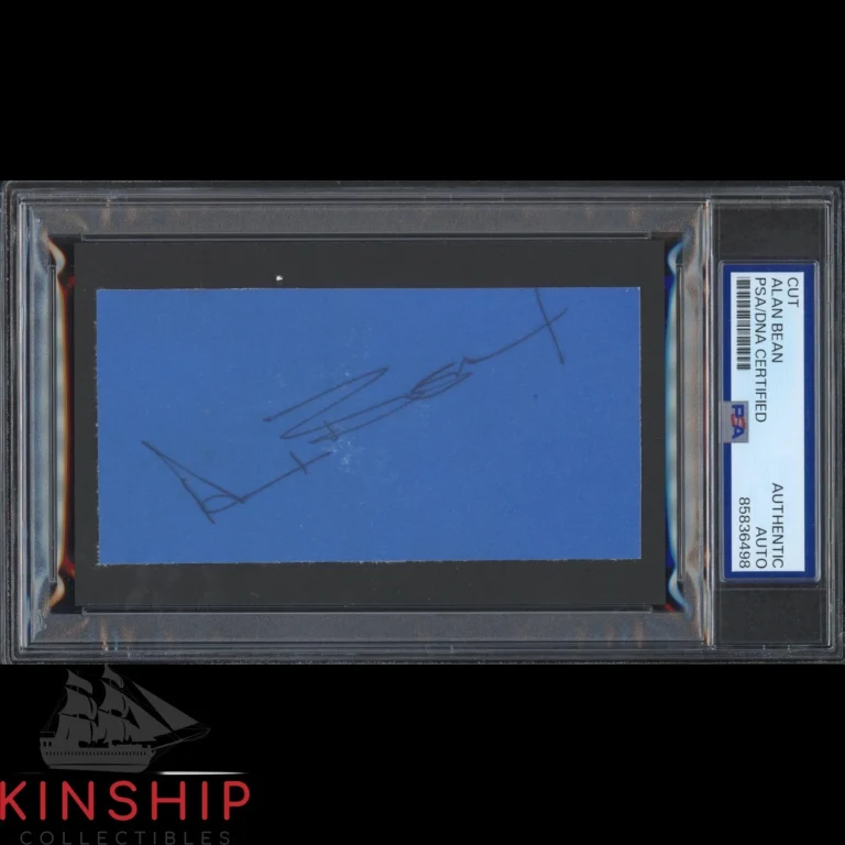 Alan Bean signed Cut PSA DNA Slabbed Moonwalker Space Apollo Auto C6428